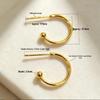 Gold-Plated S925 Sterling Silver C-Shaped Ear Hook - Fade-Resistant DIY Earring Material