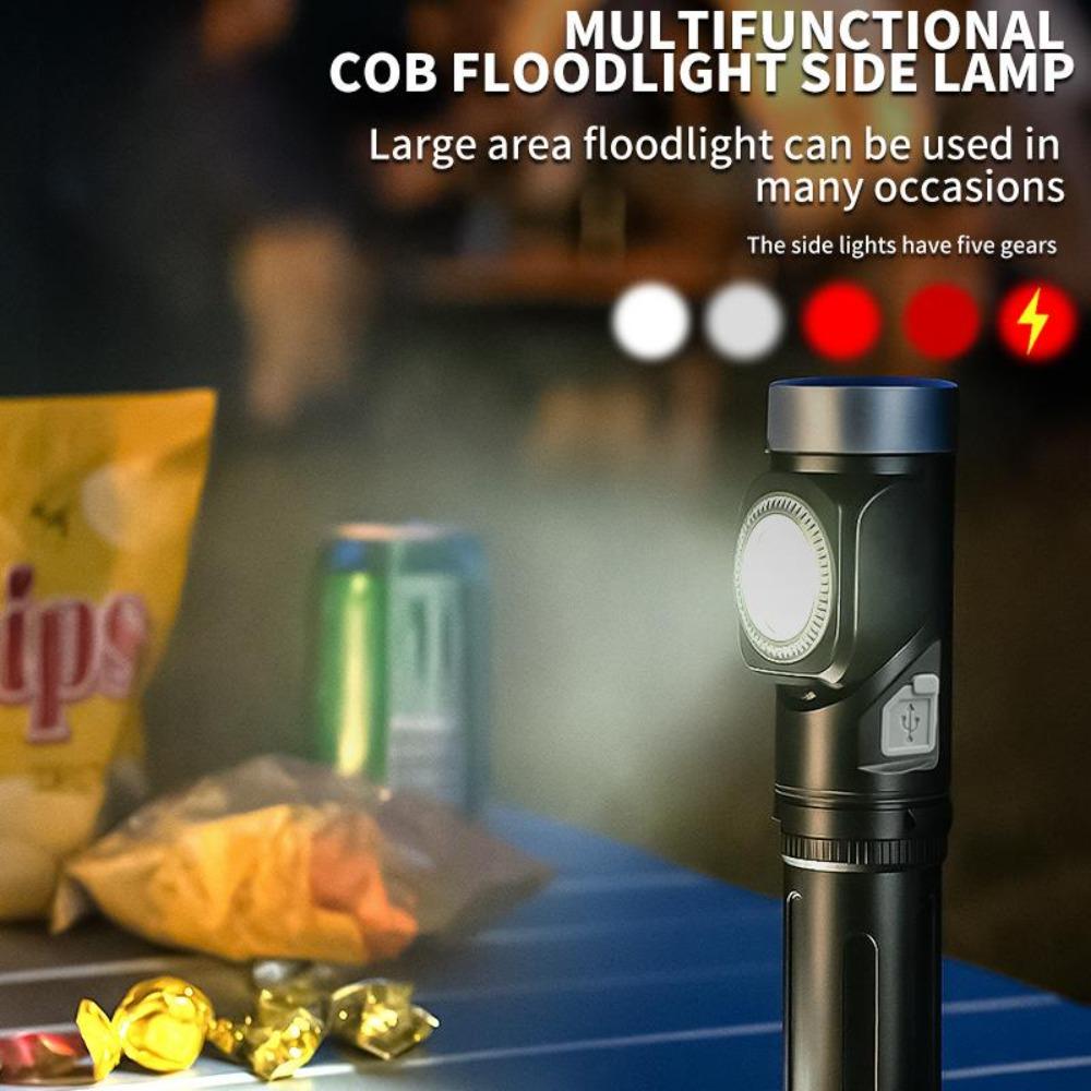 10000LM 2-in-1 LED Flashlight 90°Twist swivel Headlamp Super Bright Camping Lamp Outdoor Working Hiking Emergency Headlight Magnet Torch