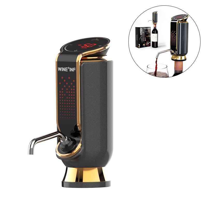 Luxurious 3-In-1 Electric Wine Aerator, Decanter, Dispenser & Vacuum Pump. Touch Screen Led Display - Wine Preservation System