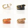 Vintage Leather Belt With Alloy Buckle For Women And Casual Wear