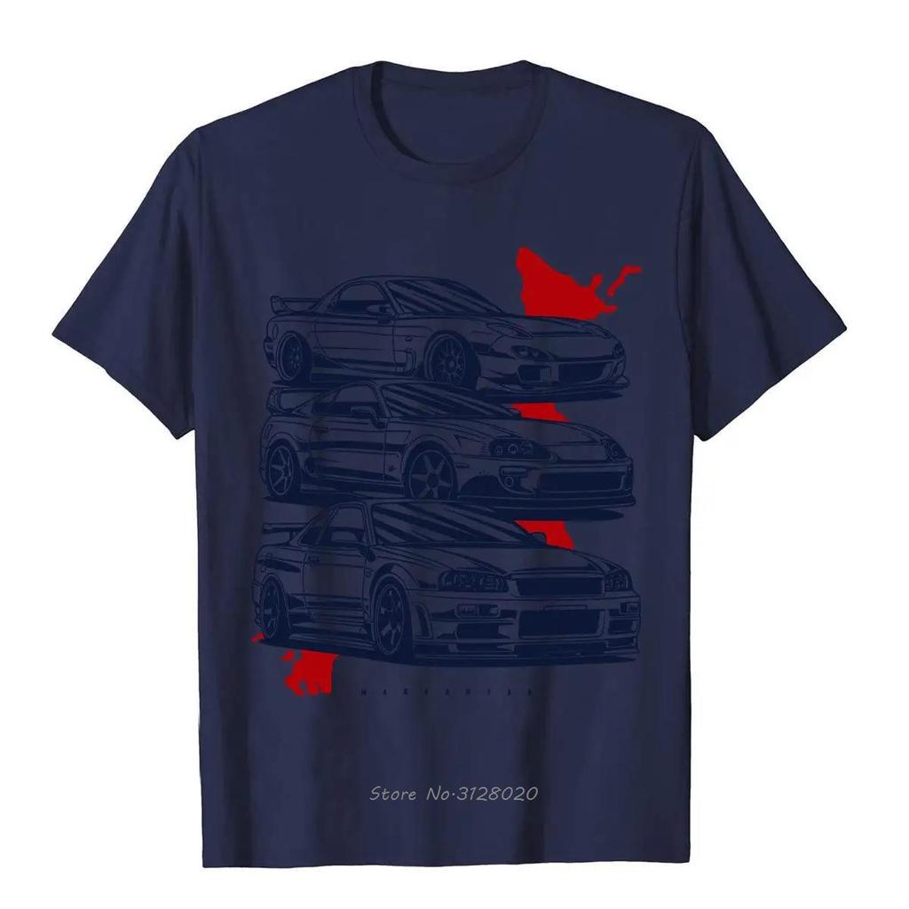 Jdm Crew Rx7 Skyline Gtr Top TShirts For Men Moto Biker Tops Manga Cotton Fitness Tshirt Fashion Summer Oversized T Shirt Tees