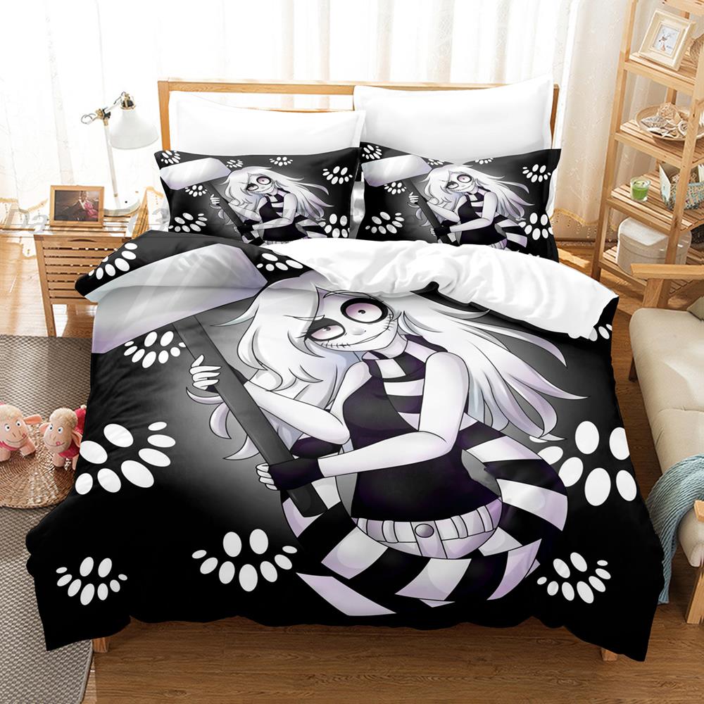 Creepypasta Bedding Set Single Twin Full Queen King Size Bed Set Adult Kid Bedroom Duvet Cover Sets 3D Print Anime Bed Sheet Set