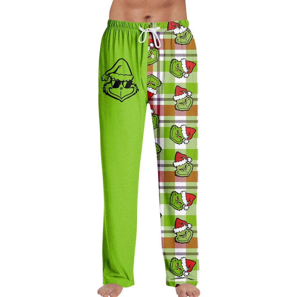 Men's Fashion Loose Christmas Festival Printed Casual Pants Home Pajama Pants
