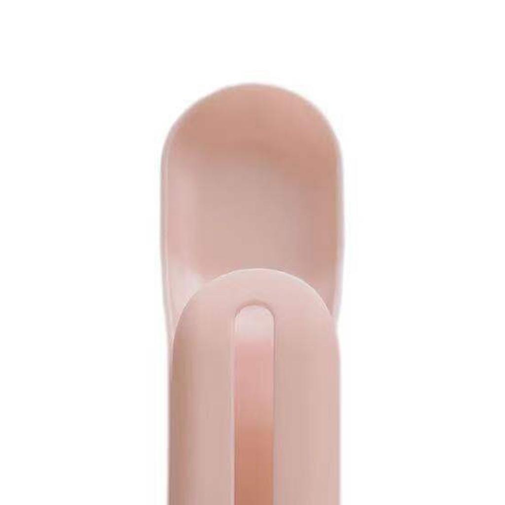 Cat Strip Spoon Push Button Portable Slot Ergonomic Cat Feeder Squeeze Spoon for Pet Pink