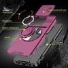 Magnetic Metal Ring Stand Armor Case For Honor X7c X7d 200 400 Smart 5G Slide Push Window Lens Protection TPU Plastic Back Cover