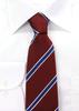 Brand Necktie Made in Japan Silk Jacquard Weave Regimen Stripe [Michiko London] 100% (A Pattern Wine)