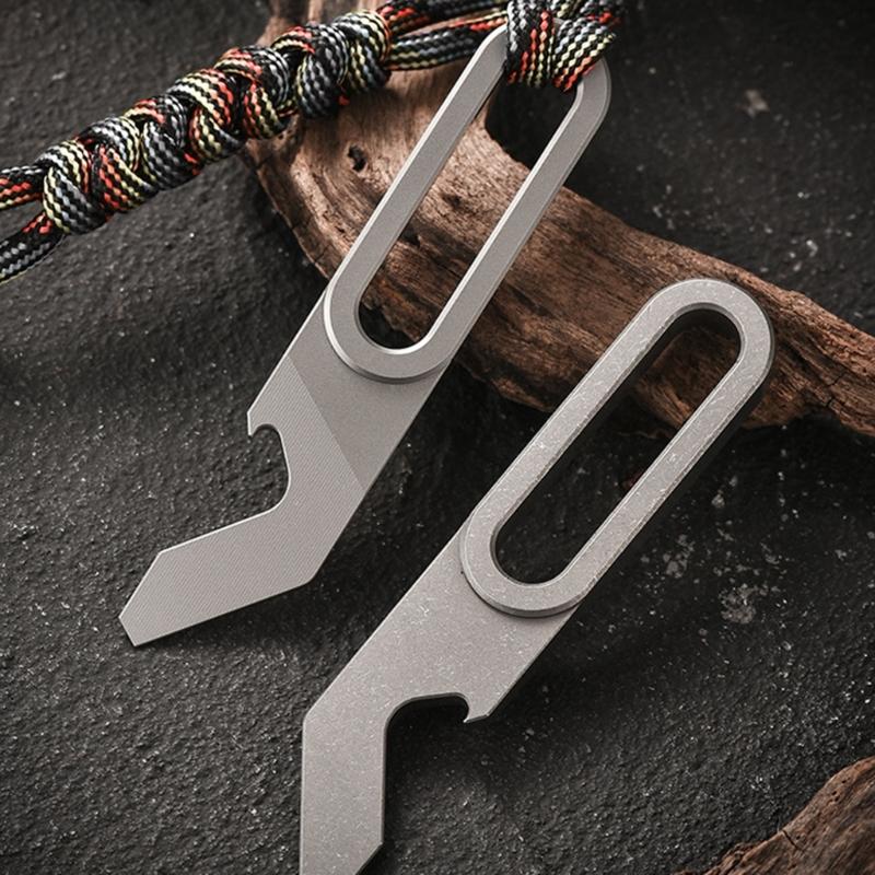 Professional Multiple Tool With Pry Bar Bottle Opener Nail Extractor & Portable Keychain Clip for Camping Hiking Travel