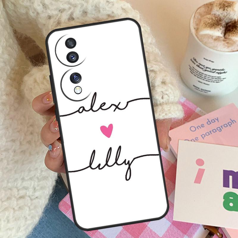 

PERSONALISED NAMES CUSTOM WEDDING Case For Honor X9b X9a X8a X7a X6a X9 X7 X6 X8 Cover For Honor 50 70 90 Lite Magic 4 5 Pro Honor Magic5 Lite