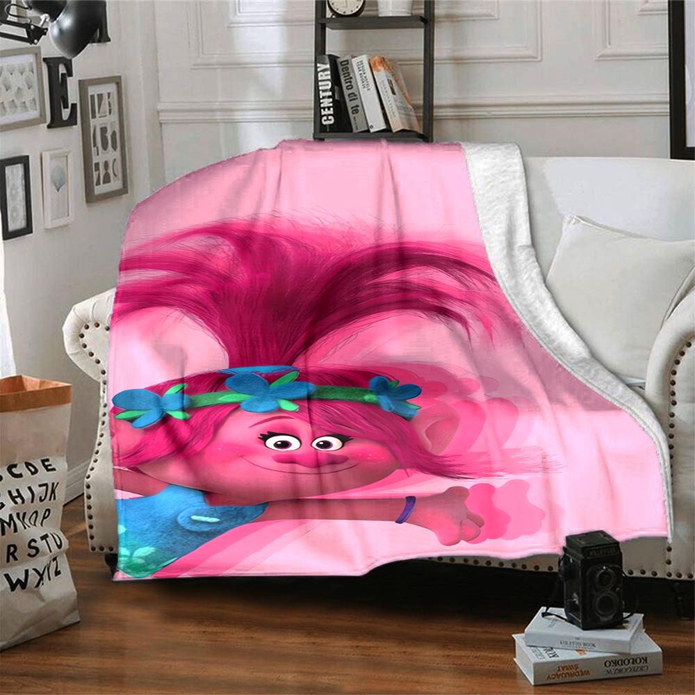 1Pc Pink Hair Adventure Blanket For Couch Bed Plush Cozy Fuzzy Blanket Super Soft Warm Blankets For Fall And Winter 091849