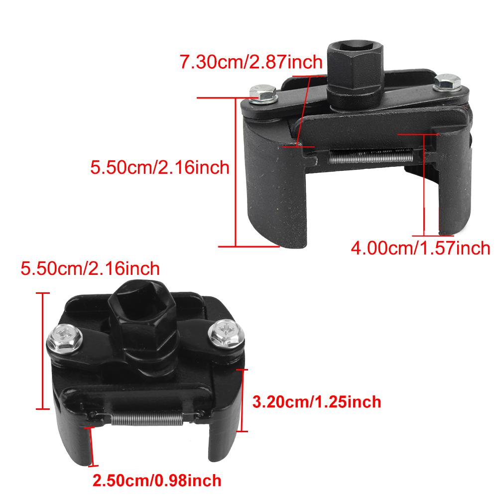 Car Oil Filter Wrench 60-105mm Clamping Range Steel Spanner Fuel Filter Cast 1/2" Drive Removal Tools Truck Motorcycle Supplies