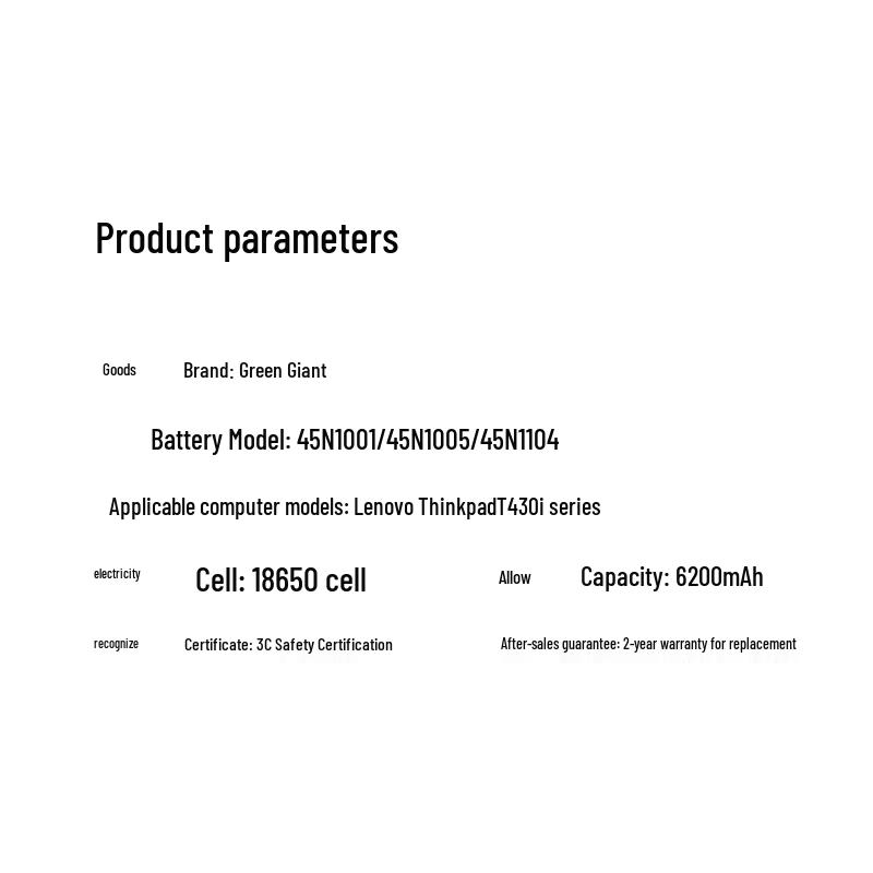 llano Laptop Battery for Lenovo ThinkPad T430