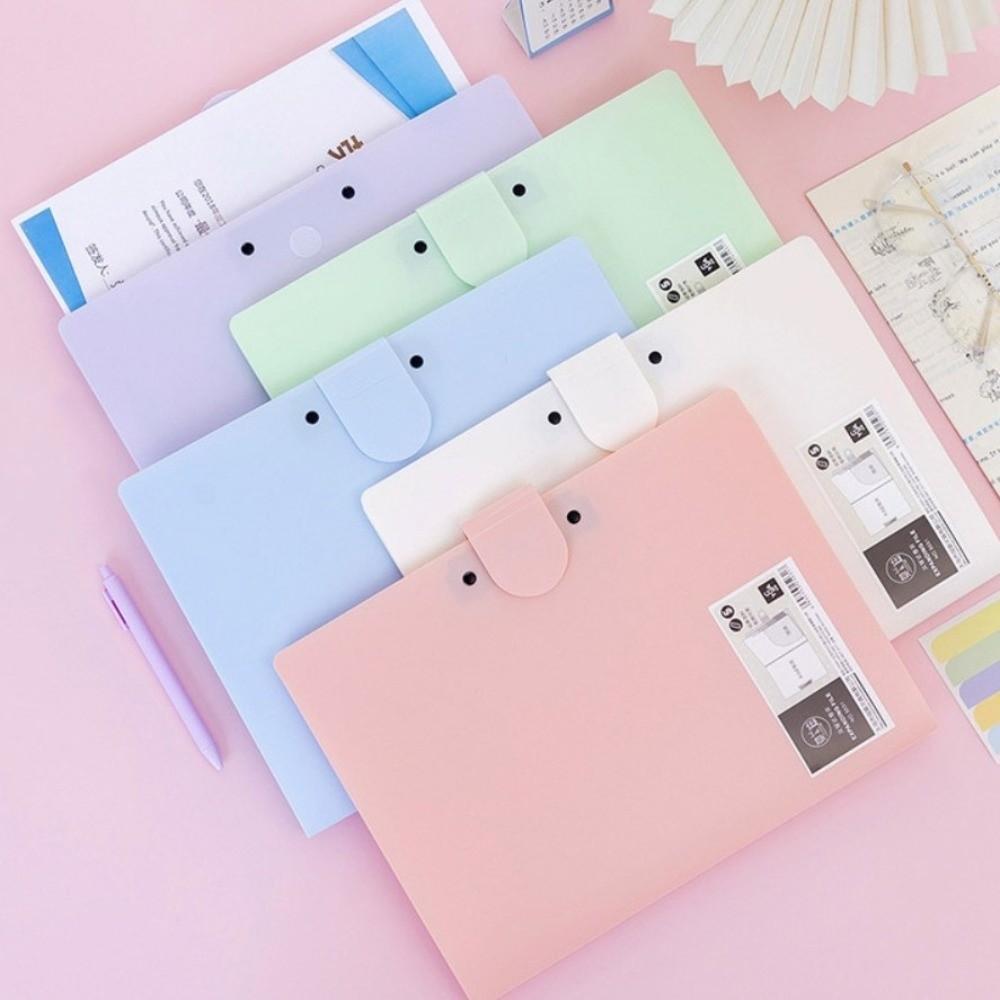 A4 Expanding File Folder 8 Pockets Document Storage Bag Large Capacity File Organizer  Office