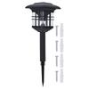Solar Pathway Lights Outdoor Waterproof Automatic Energy Saving White Light Source Ground Plug Lamp for Lawn