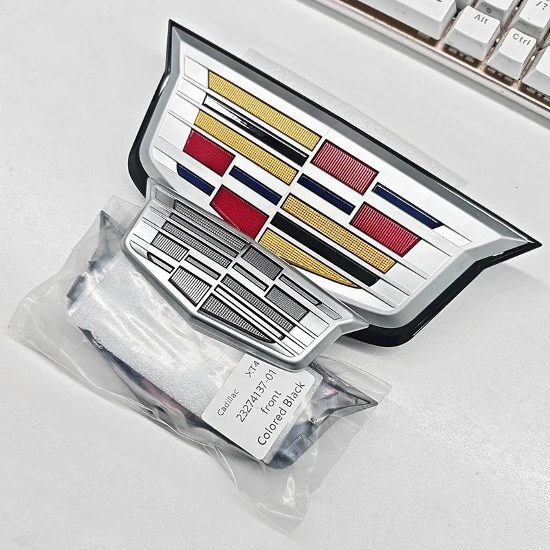 ABS For Cadillac Logo CT4 CT5 CT6 XT4 XT5 XT6 ATS XTS Car Front Grille Emblem Cover Rear Trunk Badge Auto Exterior Accessories