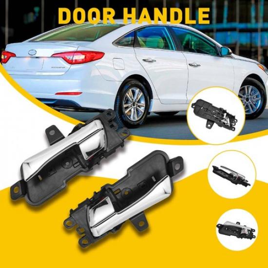 Pair Interior Front/ Door Handle Left Fit Right Rear 2011-2015 Hyundai Sonata
