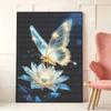 Butterfly and Lotus Full Round Drill Diamond Painting Kit DIY Sparkle Art Canvas for Adults Relaxing Craft and Home Decoration Gift Idea Set