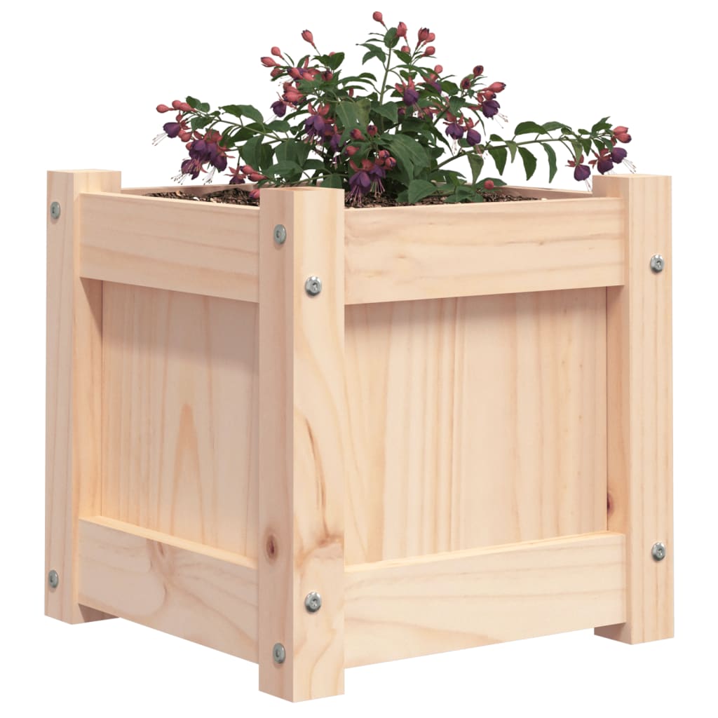 Vidaxl Donica Ogrodowa, 31X31X31 Cm, Lite Drewno Sosnowe