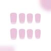 24 Pezzi Rosa Bianco Unghie Artificiali Press On Unghie Medie Lunghe Quadrate Unghie Finte Copertura Totale Unghie da Incollare per Matrimonio