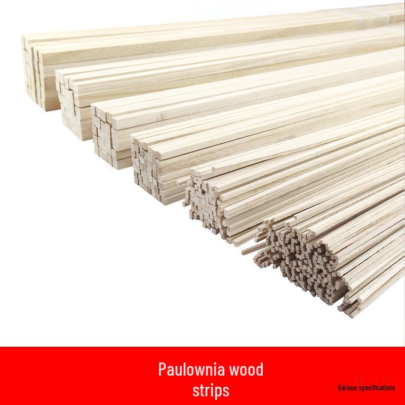 Strisce e Fogli di Legno di Paulownia e Pino per Modellismo Fai-da-Te e Artigianato di Case in Legno