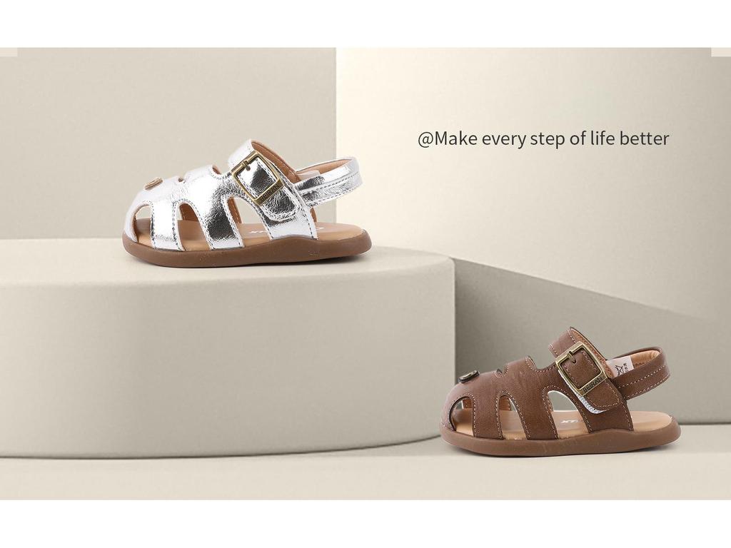 Infant Soft Sole Princess Shoes - Stylish, Closed Toe Sandals for First Steps (1 Year Old)