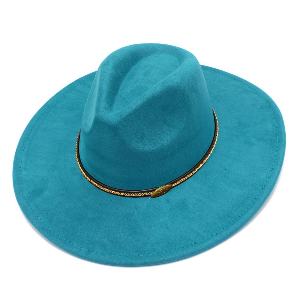 Cappello a cilindro fedora oversize stile europeo e americano uomo e donna semplice ed elegante parasole da esterno cappello jazz cappello da spiaggia per vacanze al mare