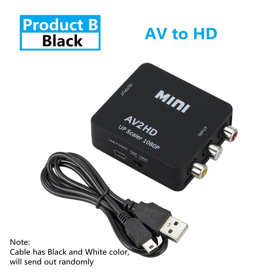HD 1080P HDMI-compatible To RCA AV Composite Adapter Converter AV2HDMI AV2HDMI Audio Video Cable CVBS AV Adapter With USB Cable