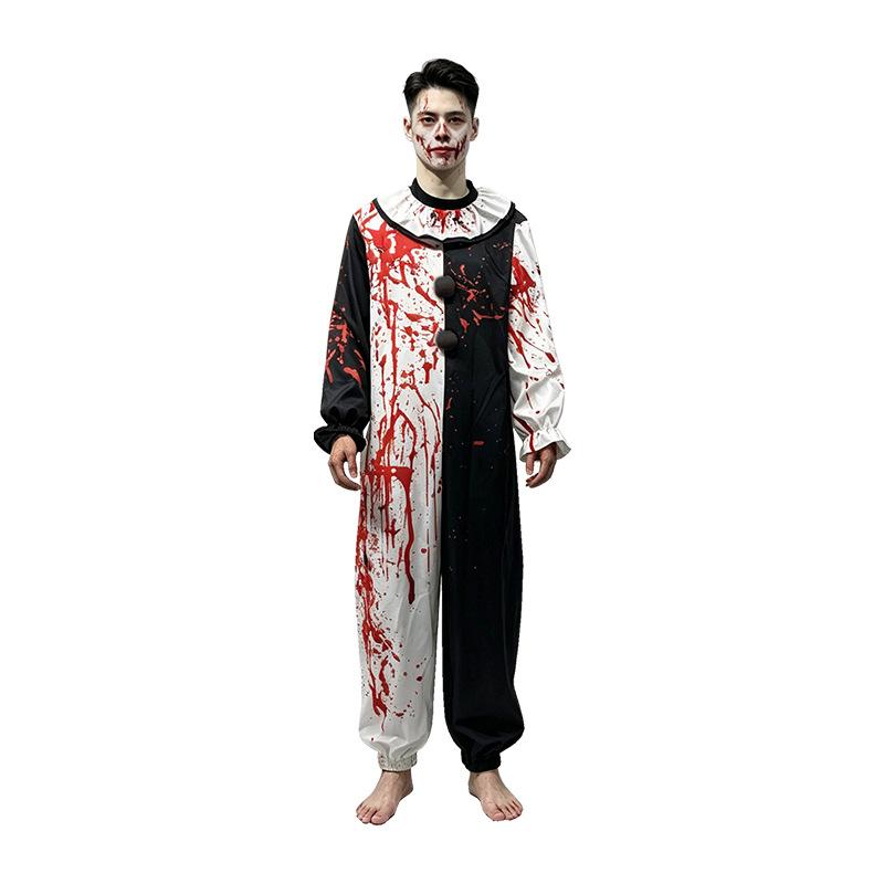 Halloween costume: scary clown cos Costume for children and adults, including onesies and role-playing outfits