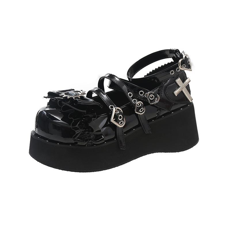 

Сексуальная женская панк-кожаная обувь Супер толстая подошва Увеличение роста Косплей Повседневная обувь Летняя обувь для прогулок по городу Вечерняя обувь Zapatos Punk Новинка 35
