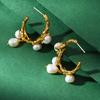 Elegant Irregular Baroque Pearl Tassel Earrings with 925 Silver Stud for Women
