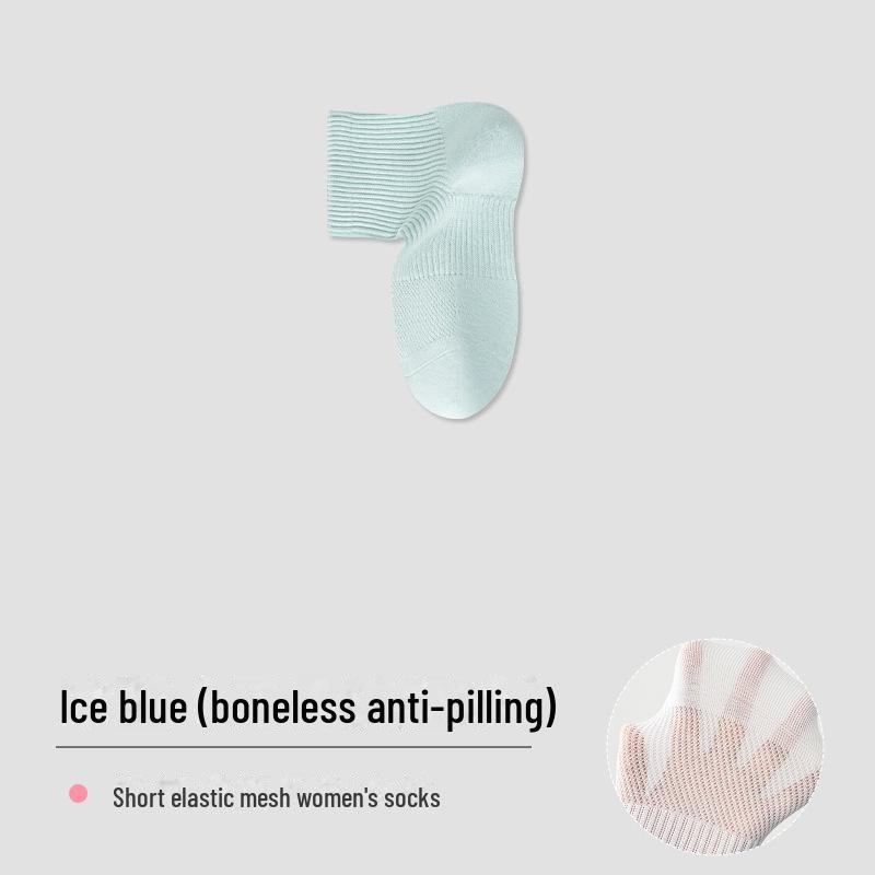 

Женские белые сетчатые дышащие носки до щиколотки из хлопка - летние, впитывающие пот, дезодорирующие, спортивные. DFQ5, One Size