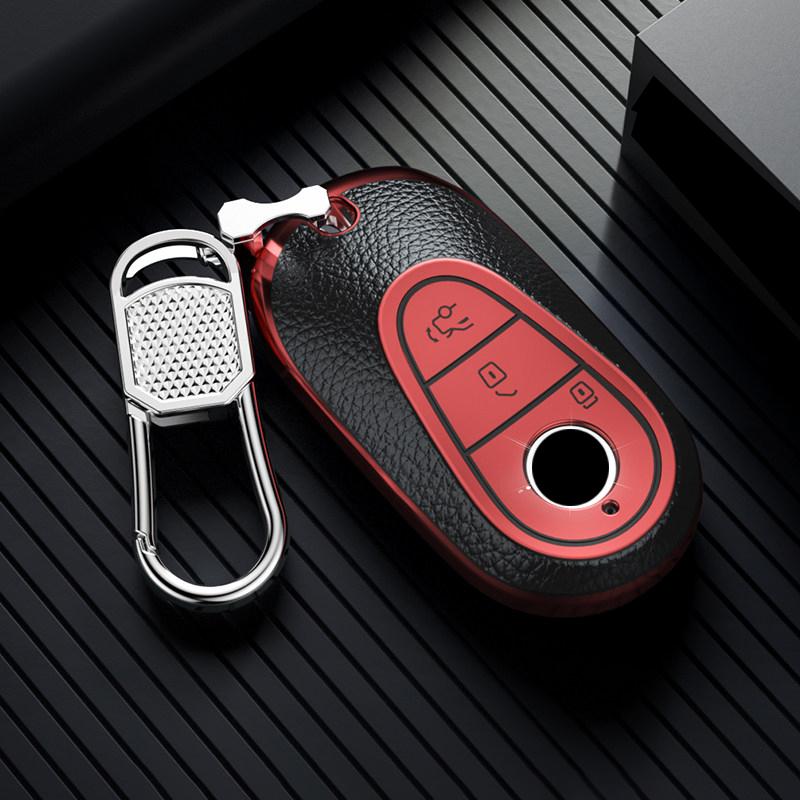 Tpu Leather Car Key Case Cover Shell Fob For Mercedes Benz C /S Class W223 W206 S350L S400L S450L S500L Accessories