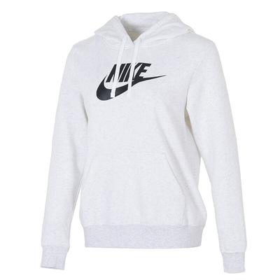 Felpa con cappuccio a maniche lunghe da college con lettera comoda da donna bianca DQ5776-051