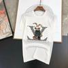 2024 Luxury Bunny Letter Brand High-Quality Printed Men's Oversize Sleeve T-shirt 100% Cotton Summer Top Tees Free Shipping