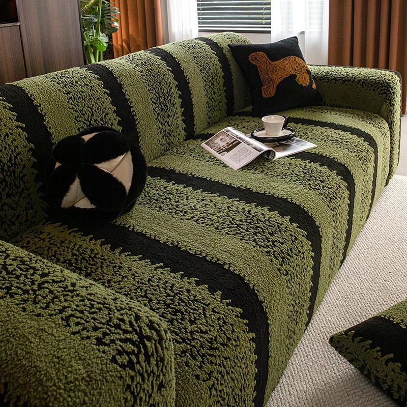 Universal Red Elastic Sofa Cover for Weddings & Christmas - Anti-Scratch, Full Coverage Protection
