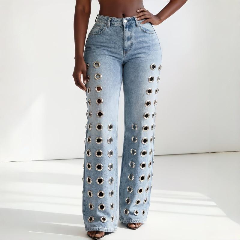 Women's Metal Ring Hollow-Out Design Top