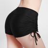 Sommer Strand Damen Unifarbene Bikinihose Seitlich Gefaltetes Bandage Badehose