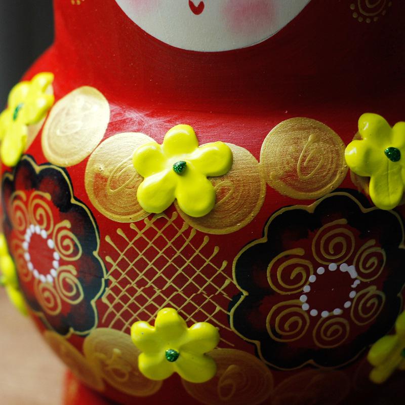 Wooden Painted Russian Nesting Dolls: 5, 7, 10, or 15 Layer Craft Toy & Souvenir