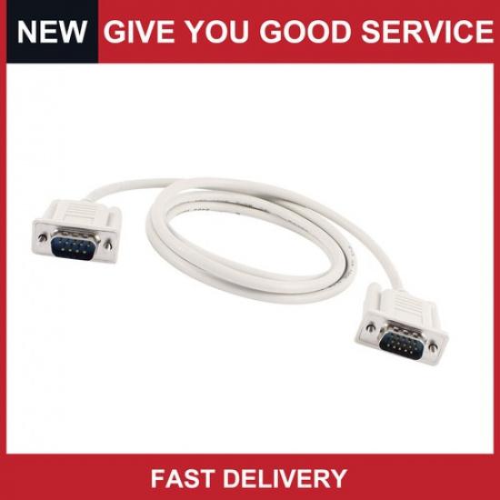 Universal RS232 DB9 9 Pin Male to VGA Video 15 Pin Male Adapter Cable Pack of 1