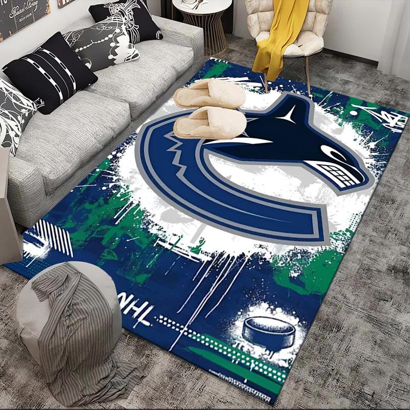 Vancouver Hockey Art Area Rug Suitable for Indoor And Outdoor,Carpets for Kitchens, Homes, Offices, Living Rooms,Home Decor,Christmas Gift