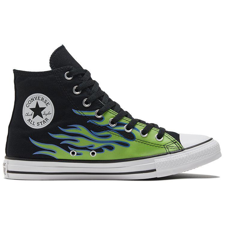 Converse Chuck Taylor All Star Comfortable Versatile High-Top Canvas Shoes Unisex Sneakers Black Blue Green 169592C