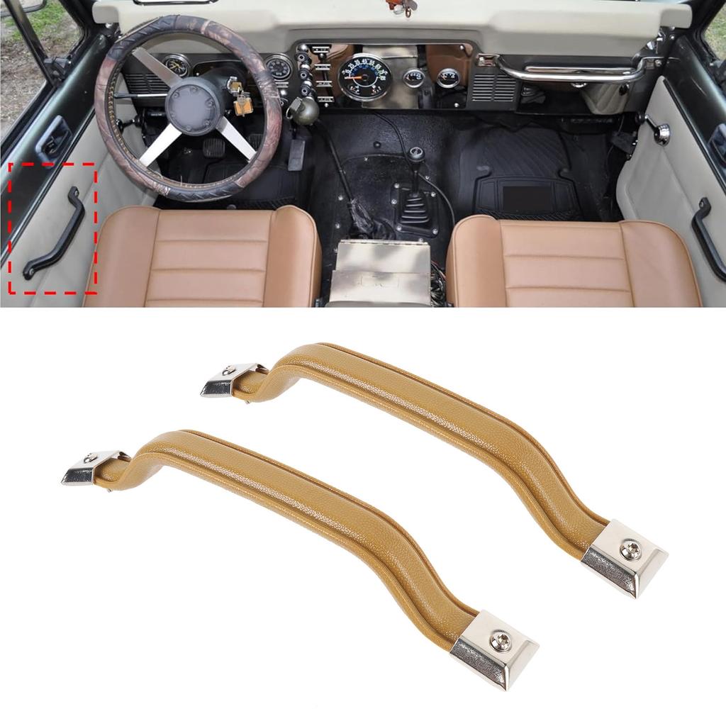 Interior Door Handle Pull Strap Kit Front Left Right Side 55009801K Replacement for YJ 1987-1995