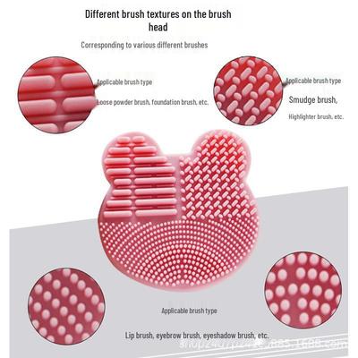 Mickey Herzförmiges Make-up-Pinsel-Reinigungspad & Trockenschwamm-Werkzeug