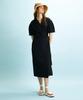 Enor Shirred Wrap Dress - Black