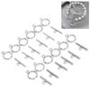 Necklace Bracelet DIY Round Toggle Clasps TBar Clasps for Jewelry Making Steel Color