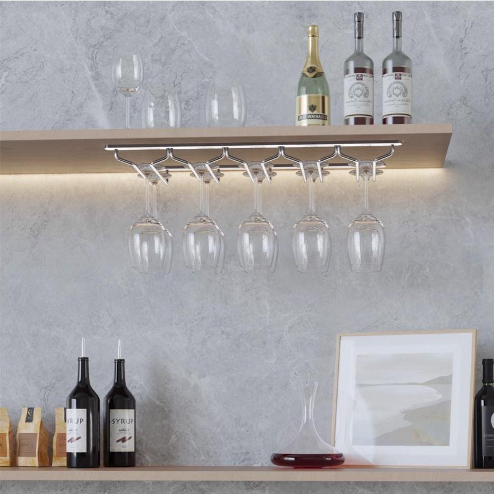 Premium Wine Glass Rack Inverted Hanging Wine Glass Hanging Shelf  Household Storage