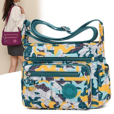 Dámska crossbody taška Veľkokapacitná nylonová taška cez rameno S potlačou Materská taška