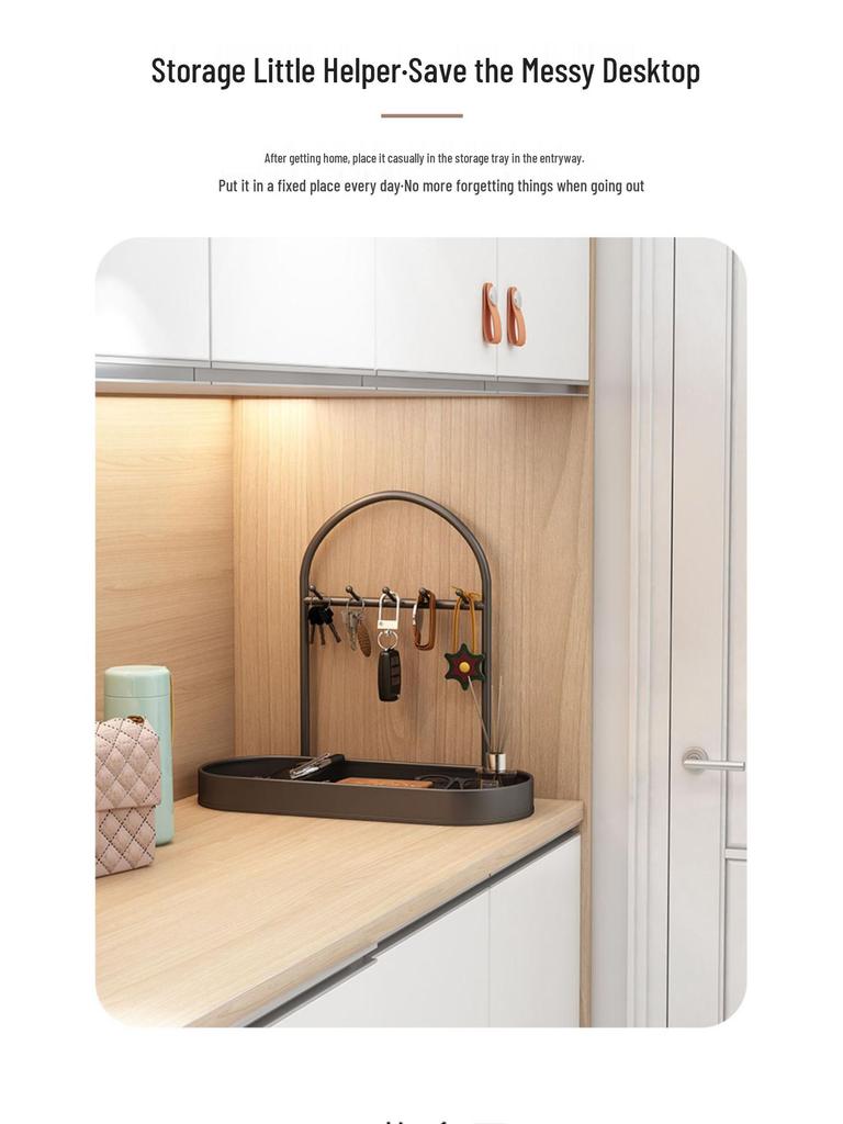 Multi-Purpose Entryway Storage Rack: Key, Shoe, Jewelry & Mask Organizer