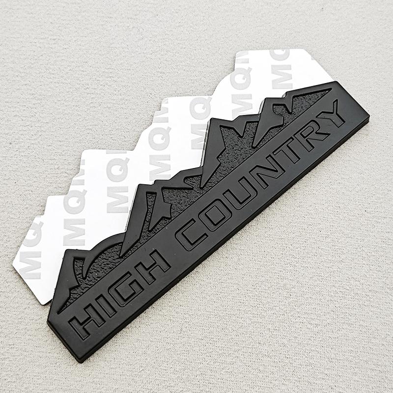 HIGH COUNTRY 3D Zinc Alloy Car Sticker Badge Suitable For Chevrolet Jeep Dodge Ford Modified Snow Mountain Metal Car Logo