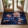 Cristiano Ronaldo Design Crystal Velvet Rug Soft Decorative Mat for Bedroom Entrance