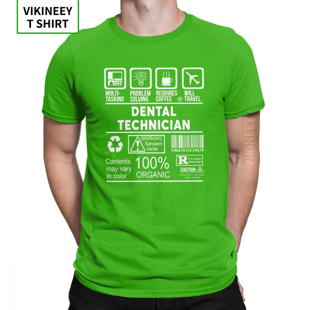 Dental Technician T Shirts Mens Dentist Plus Size Clothes Short Sleeve Vintage TShirts Crew Neck 100 Cotton Tees Plus Size